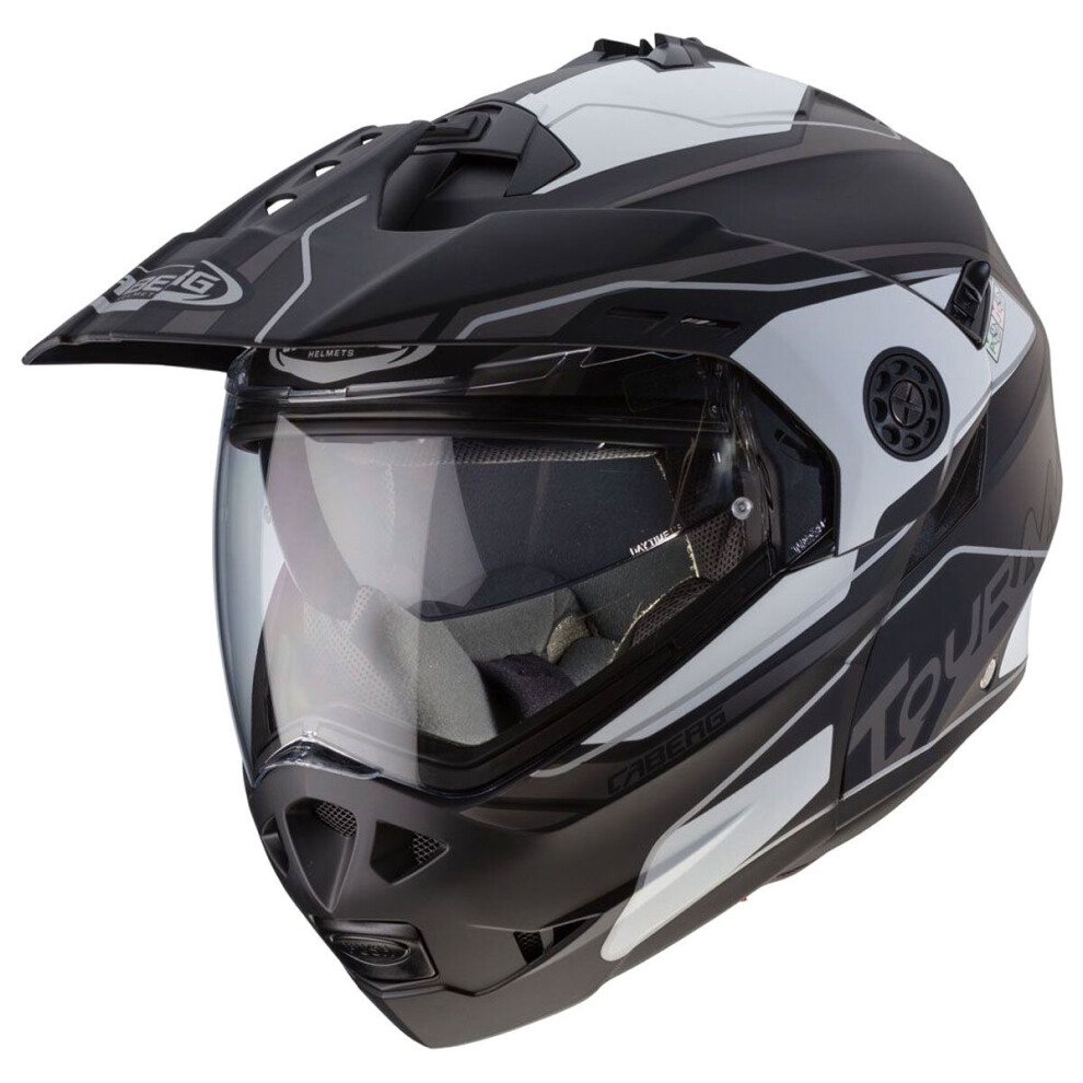 (S, Black) Caberg Tourmax Marathon Matt Black / White / Anthracite White,Black 5032173116887