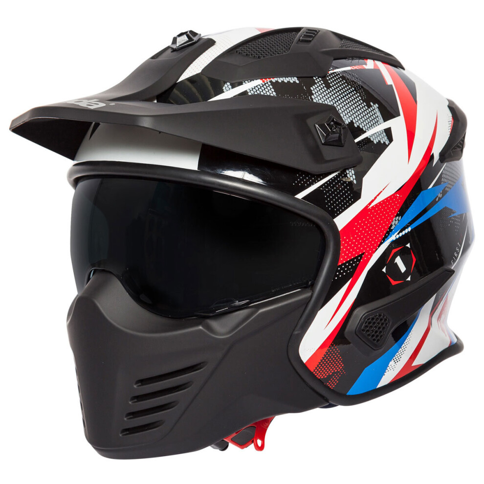 (M, Blue/Red/White) Spada Storm Gloss White / Red / Blue