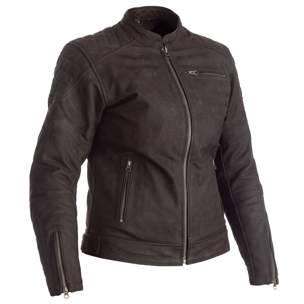 (18, ) Rst Ripley Ce Ladies Leather Jacket Brown 5056136251798