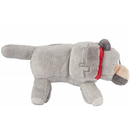 Minecraft 15" Grey Wolf Plush Toy Kids Gift 1