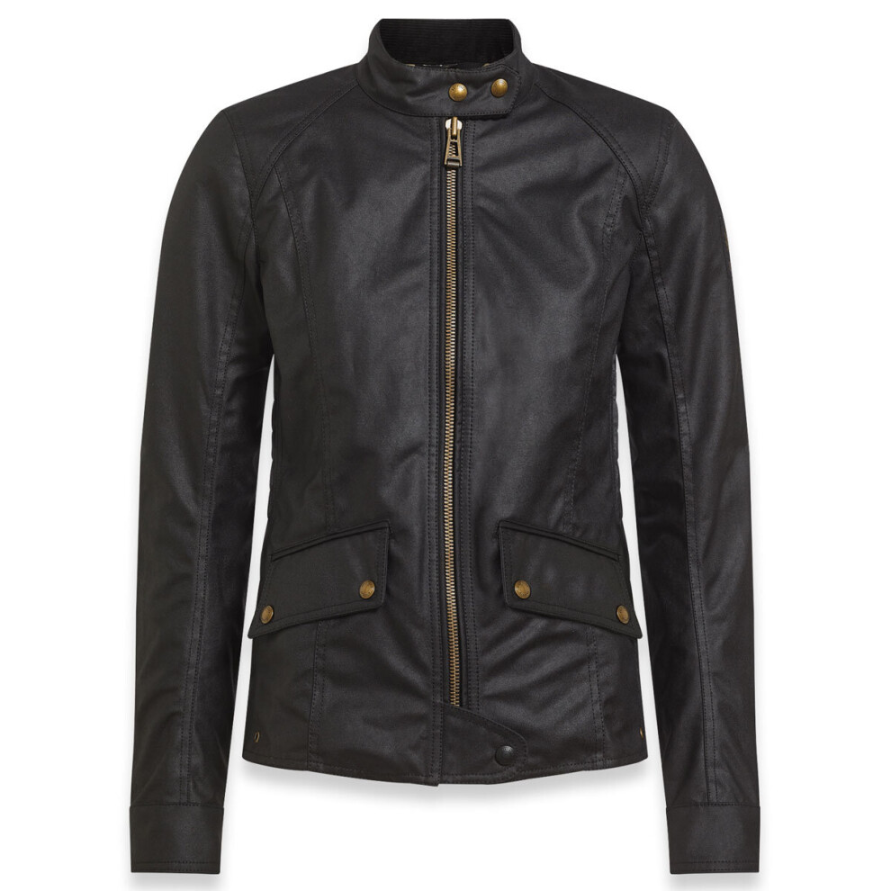 (36) Belstaff Antrim Ladies TekWax Cotton Jacket Black