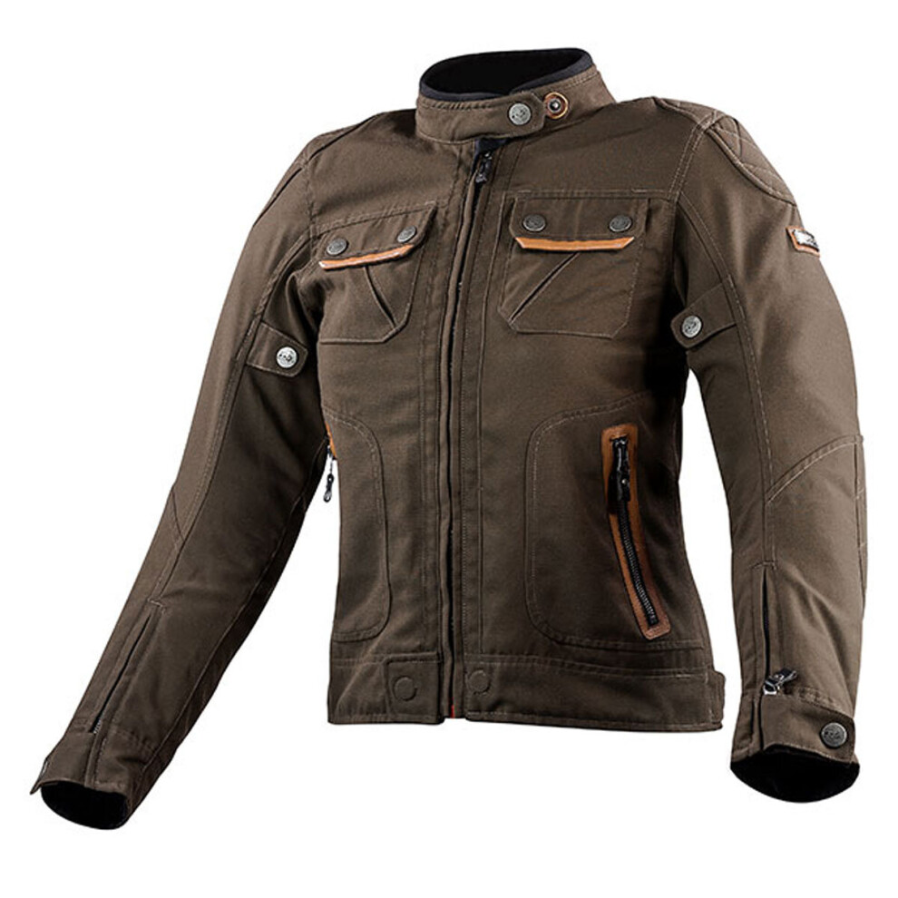 (M) Ls2 Bullet Ladies Textile Jacket Brown 6934432886847
