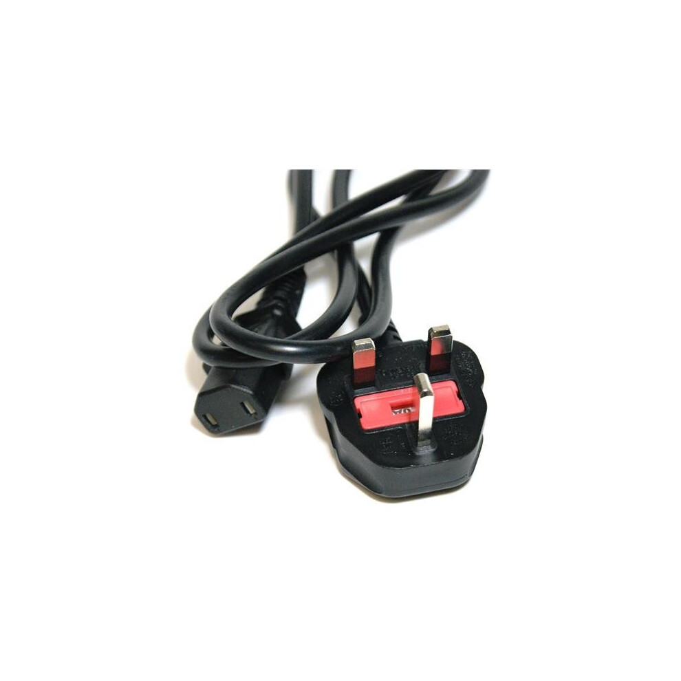 OFFICIAL Xbox One Power Supply 2 Pin Kettle Lead Cable UK Mains Plug 1.2m Fused