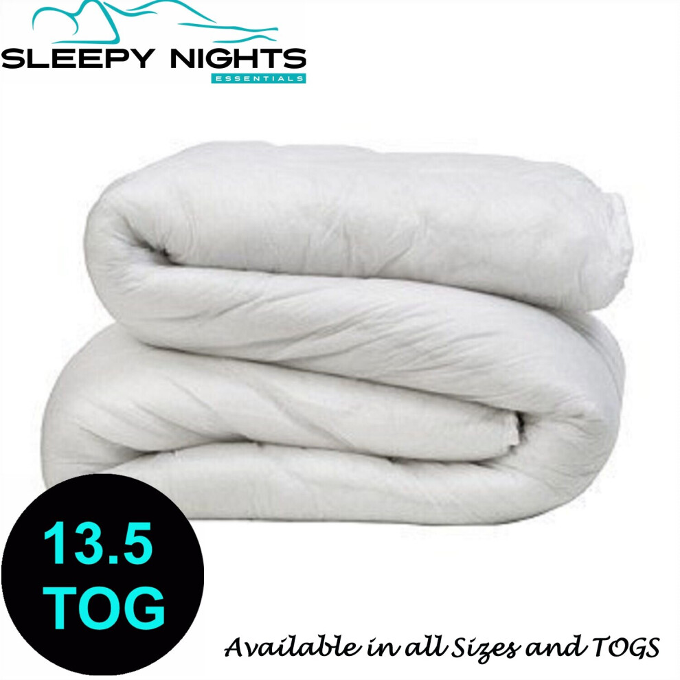 Sleepynights (Single) Winter Warm Duvet 13.5 Tog Non Allergenic Hollowfibre Corovin Quilt White