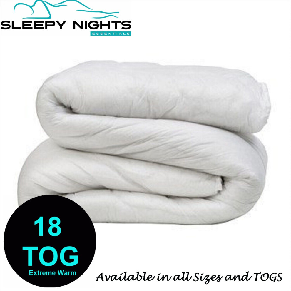 (16.5 TOG, Double) Extreme Warm Duvet 16.5 , 18 TOG Tog Non Allergenic Hollowfibre Corovin Quilt