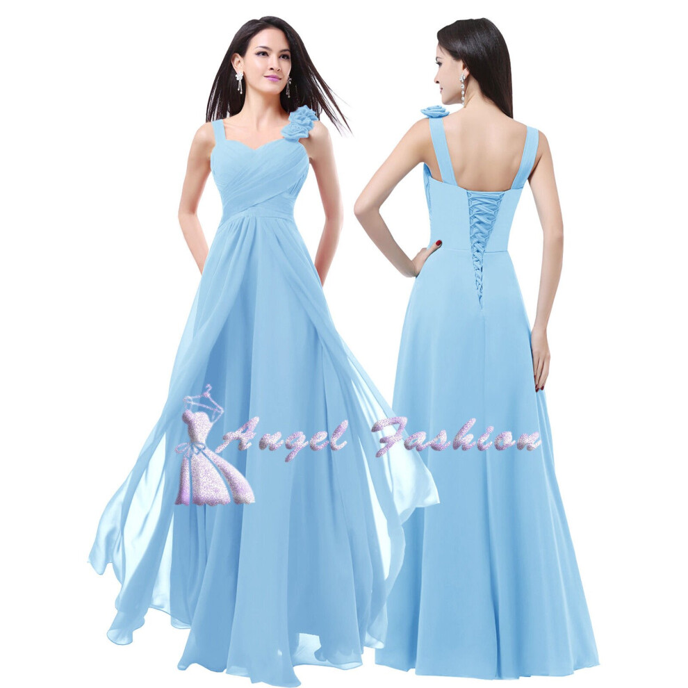 (Light sky blue, 10) New Formal Chiffon Long Evening Ball Gown Party Prom Wedding Bridesmaid Dress UK-image-OPC-P6HC8DG-NEW