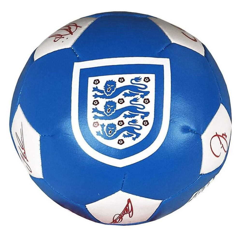 England Official Supporter 4" Mini Soft Football Soccer Ball Blue/Red/White