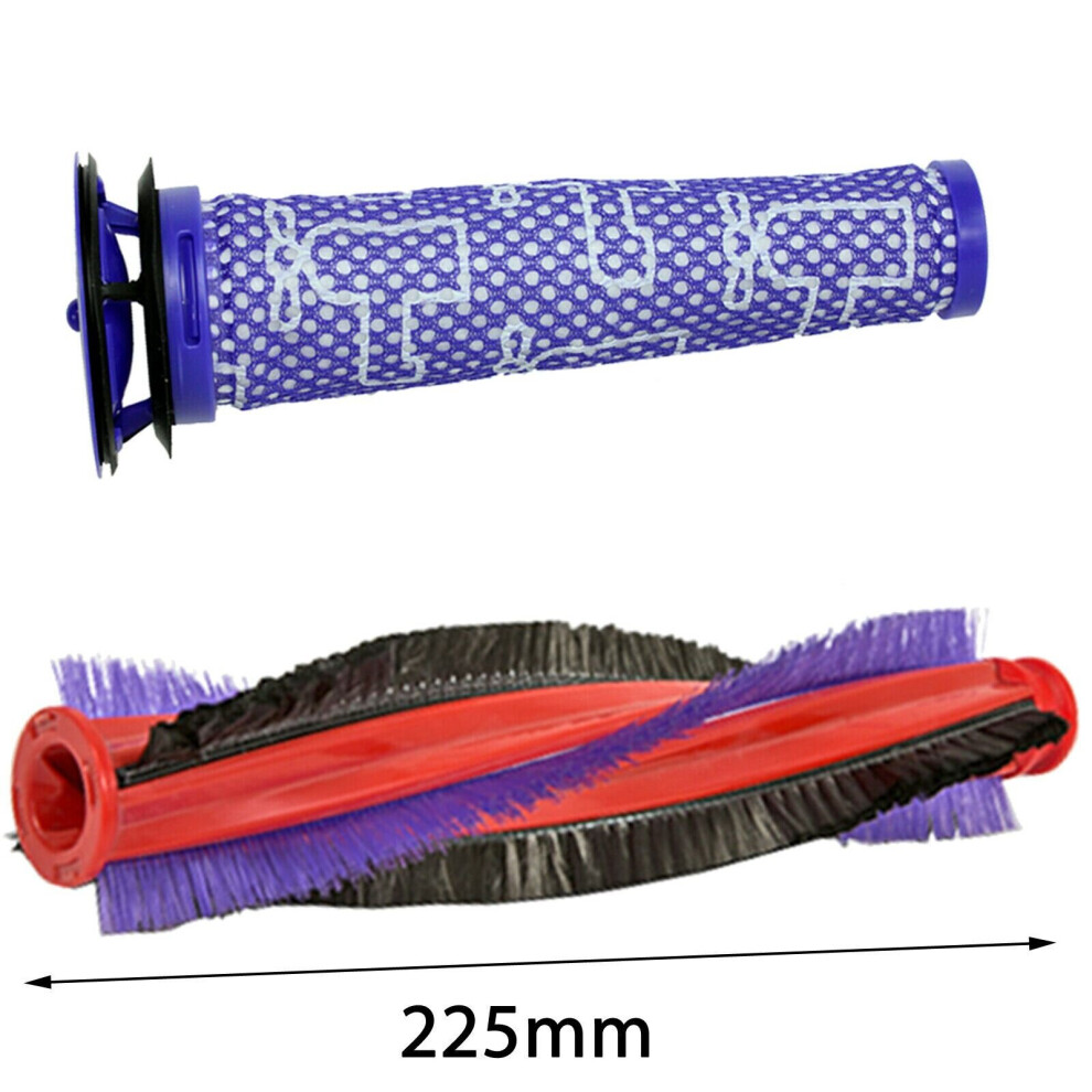 Vacuum Brushroll Brush Roll Roller + Pre Motor Filter for Dyson V6 Animal / Fluffy DC59