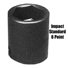 1/2 Inch Drive Standard 6 Point Impact Socket 1-1/2 Inch
