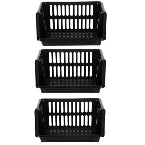 (Black , 3) STACK-ABLE 1 2 3 4 5 TIER STORAGE BASKET RACK
