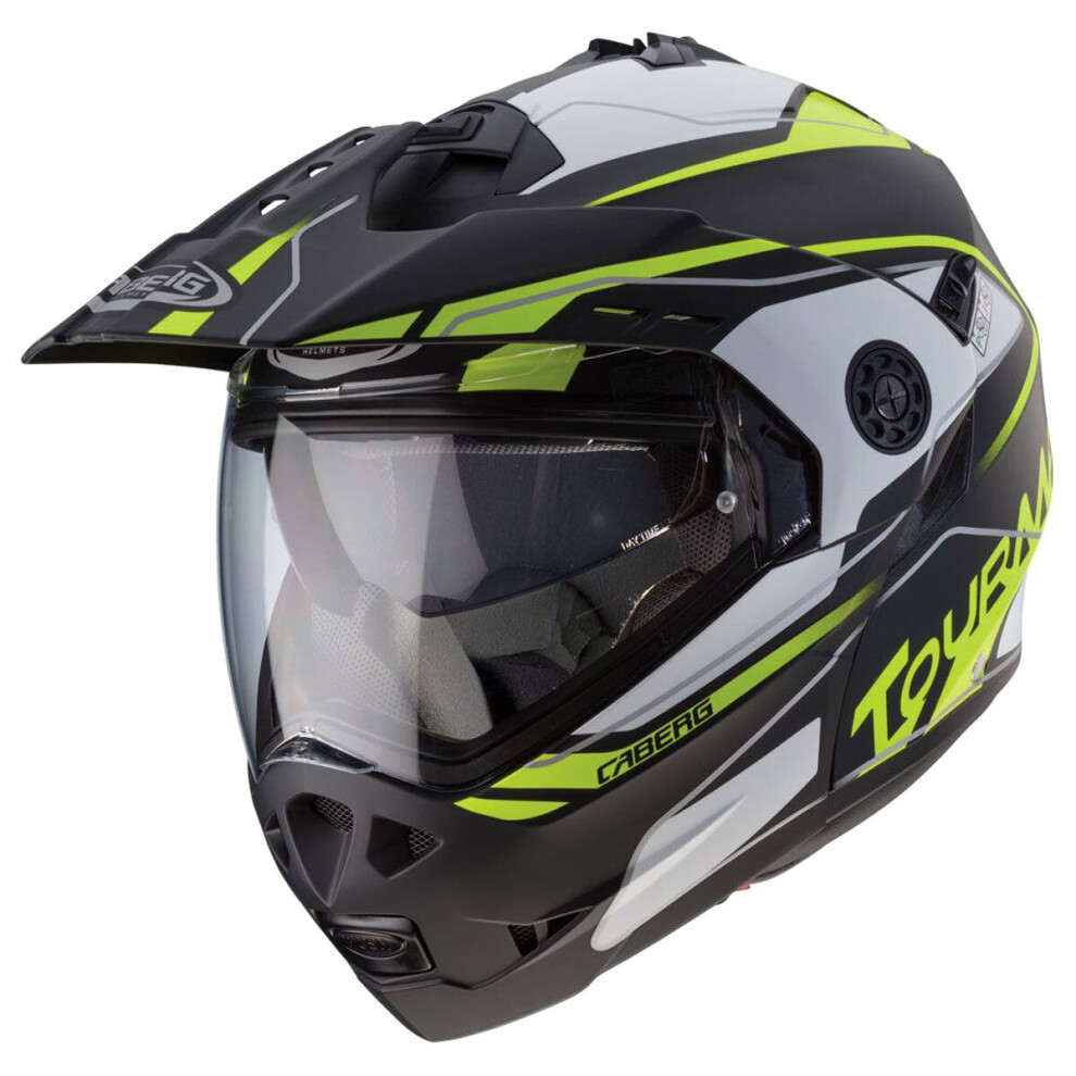 (Xs, Black) Caberg Tourmax Marathon Matt Black / White / Fluo Yellow White,Black,Yellow 5032173116924