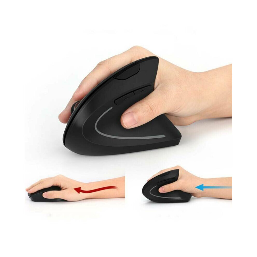 Wireless Mouse Ergonomic Design Vertical Optical Mouse Mice For Computer Laptop 683546076557
