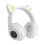 Ranpo (White) Wireless Cat Ear Headphones Rechargeable Foldable Bluetooth Gaming Headset Xmas Gift 1