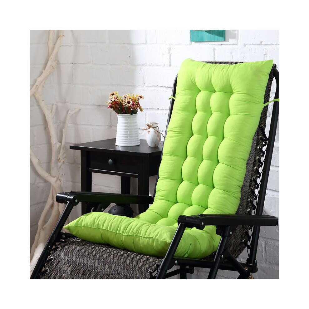 (Green, 155x48cm) High Back Chair Cushion Soft Polyester Patio Seat