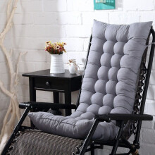 (Gray, 155x48cm) High Back Chair Cushion Soft Polyester Patio Seat