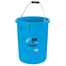 Ox-P110825 Pro 25 Liter Plasterers Bucket Blue Strong Wire Handle Plastic Grip