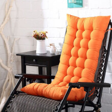 (Orange, 110x40cm) High Back Chair Cushion Soft Polyester Patio Seat
