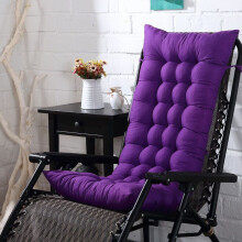 (Dark Purple, 155x48cm) High Back Chair Cushion Soft Polyester Patio Seat