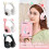 Ranpo (White) Wireless Cat Ear Headphones Rechargeable Foldable Bluetooth Gaming Headset Xmas Gift 2