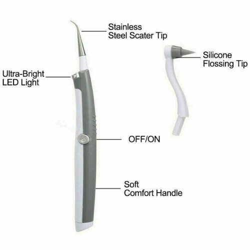 Ranpo Ultrasonic Vibration Remove Oral Dental Plaque Teeth Cleaning Tools 2