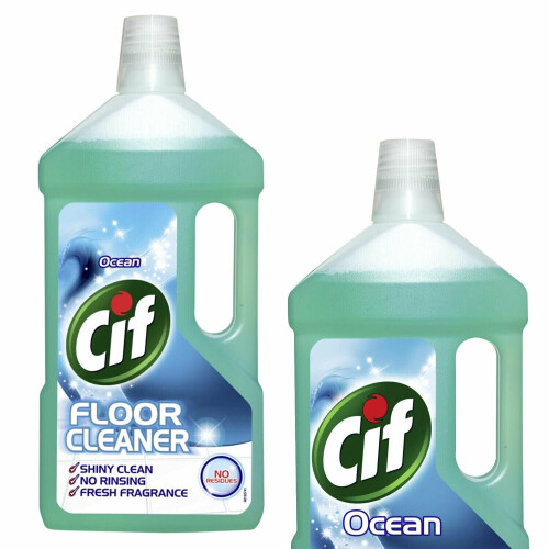 Cif 2 Pack Cif No Residues Floor Cleaner, Ocean, 950ml