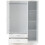 Seconique Nevada 3 Door 2 Drawer  Mirrored Wardrobe White Gloss 2