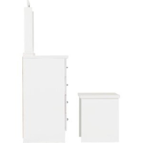 Seconique Nevada 4 Drawer Dressing Table Set White Gloss 1