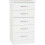 Seconique Nevada 5 Drawer Narrow Chest White Gloss 1