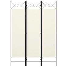 vidaXL 3-Panel Room Divider Wall Partition Room Privacy Screen White 120cm