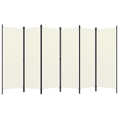 VidaXL vidaXL 6-Panel Room Divider Wall Partition Screen Room Separator White 300cm 1