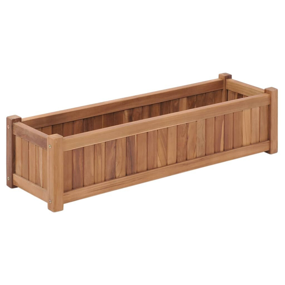 Vidaxl Raised Bed 100X30x25 Cm Solid Teak Wood
