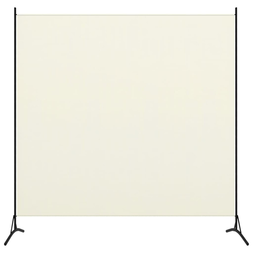 Vidaxl White,Cream 1-Panel Room Divider Wall Partition Screen Room Separator White 175Cm
