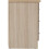 Seconique Nevada 3 Drawer Bedside Chest Oyster Gloss/Light Oak Effect Veneer 3