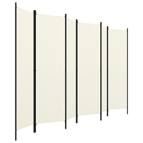 VidaXL vidaXL 6-Panel Room Divider Wall Partition Screen Room Separator White 300cm 2