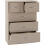 Seconique Nevada 3+2 Drawer Chest Oyster Gloss/Light Oak Effect Veneer 5