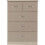 Seconique Nevada 3+2 Drawer Chest Oyster Gloss/Light Oak Effect Veneer 4