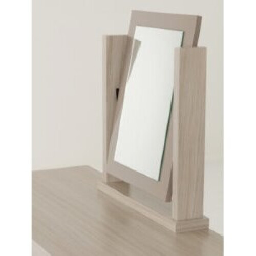 Seconique Nevada 4 Drawer Dressing Table Set Oyster Gloss/Light Oak Effect 1