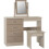 Seconique Nevada 4 Drawer Dressing Table Set Oyster Gloss/Light Oak Effect 1