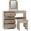 Seconique Nevada 4 Drawer Dressing Table Set Oyster Gloss/Light Oak Effect 4