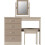 Seconique Nevada 4 Drawer Dressing Table Set Oyster Gloss/Light Oak Effect 5