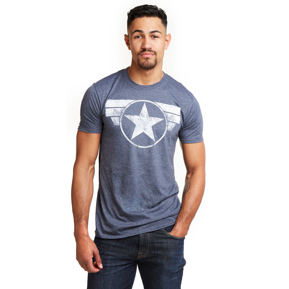 Captain America Cap Logo Cotton T-Shirt