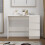 (Matt White) Narvik Dressing Table/Desk with Drawers - Modern 1
