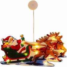 (Sant Sleigh Reindeer ) Christmas Pre lit 20 LED Window Decoration Light