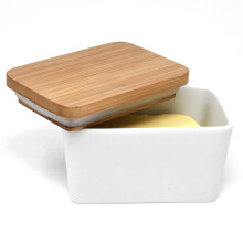 Porcelain 500 ml Butter Dish with Lid - to Store Butter, Cheese & Food