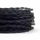 (Black, 10m) 3 Core Twisted Vintage Style Coloured Fabric Cable 1