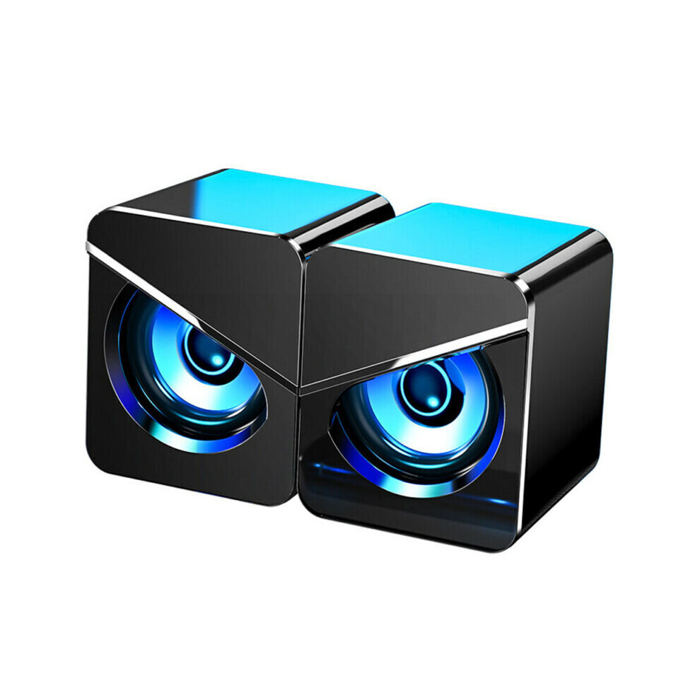 (Black) Surround Sound Pc Speakers Gaming Bass Usb Wired For Desktop Computer Maptop M Black 683546078018