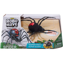 Zuru Robo Alive Crawling Spider - Battery-Powered Robotic Toy (Black) with Realistic Coloration & Fast Scuttling