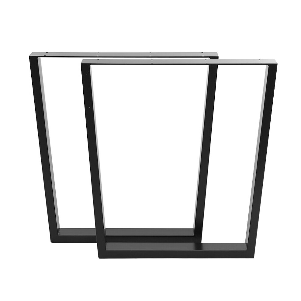 (L(66/56)*W7*H71) 2Pcs Industrial Steel Table Legs Box Square Coffee Desk 723803410004