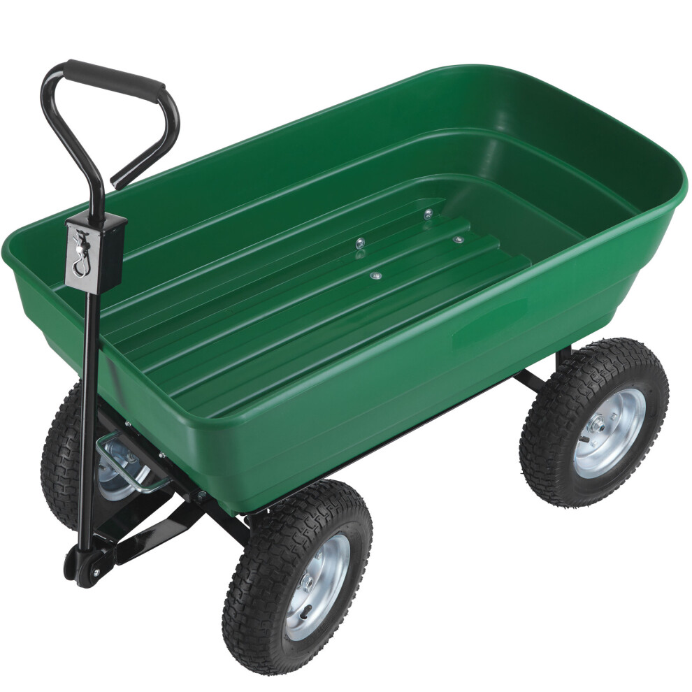 tectake Garden trolley Tummi 125l - hand truck, hand cart, garden trolley cart - green