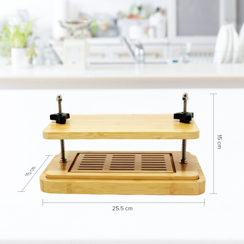 Bamboo Tofu Press Set with Bottom Panel & Top Panel Tofu Presser 1
